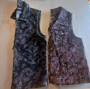 Paisley Velvet Vests Set